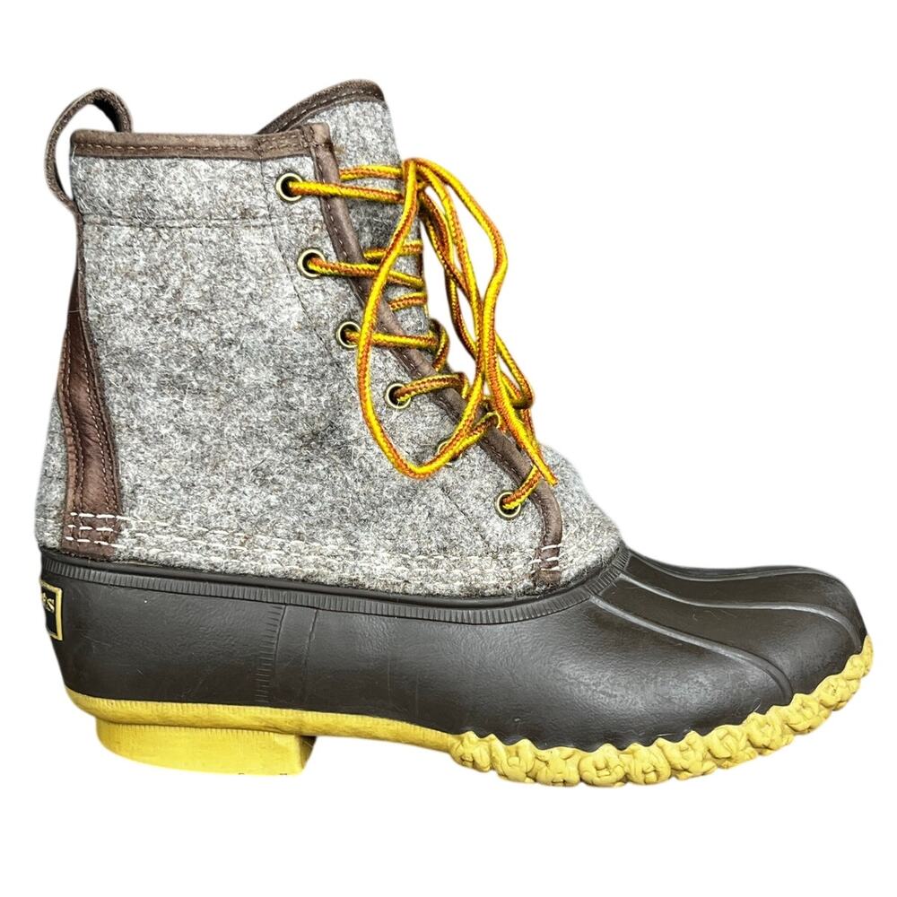 L.L. Bean Women’s Grey Wool Felt Duck Boots Size US 8
